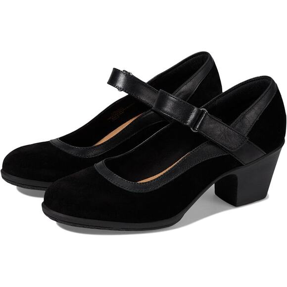 Comfortiva Womens Barnes High Heels US 11 M EU 43 Black Leather Suede NIB - Picture 1 of 12